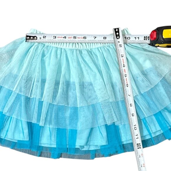 Girls Justice Layered Tulle Skirt-Shorts Combo Size 8 Aqua & Teal Blue - Picture 2 of 5
